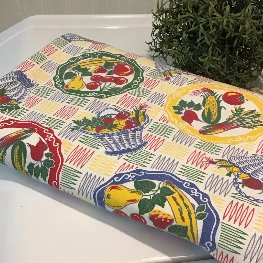 Vintage table cloth 1940’s hand sewn